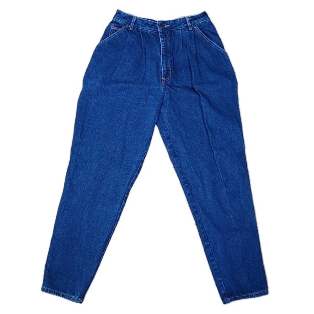 VTG CALVIN KLEIN 80s Mom Jeans Pleated Front High Waist Women's 29x28 12 Rise